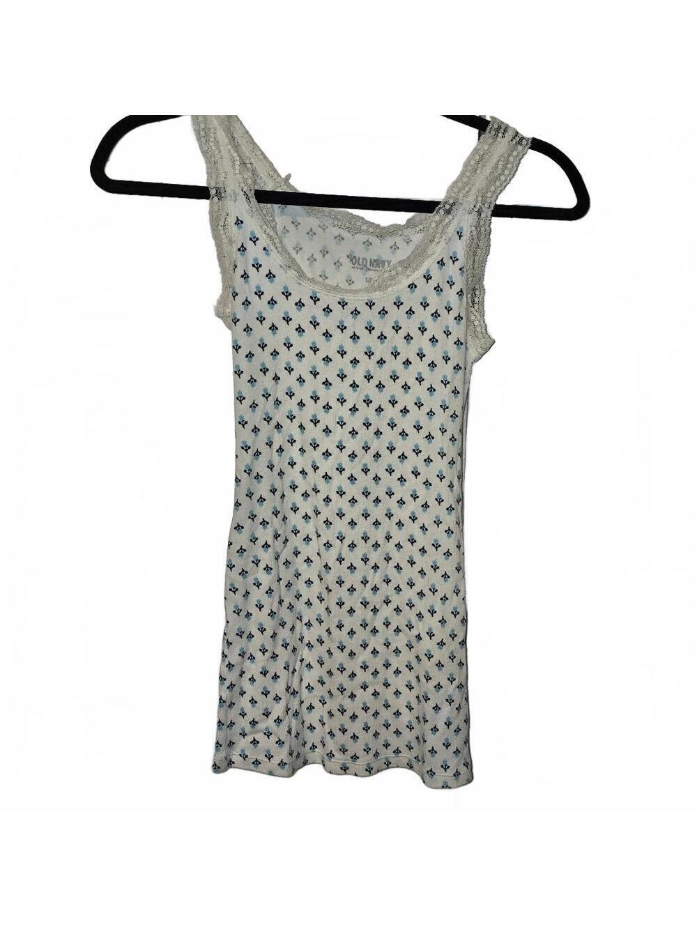 Old Navy Lace-Trim Ribbed Tank Top Petite Sz S